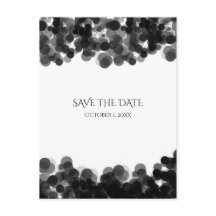 Pontos de Caviar Preto e Branco no Save The Date d