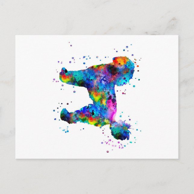 Cartão Postal De Anúncio Poodle Personalizado | Cartão de aniversário para  (Frente)