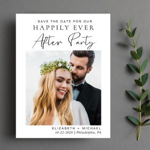 Cartão Postal De Anúncio Postar Recepção de casamento Salvar a Data