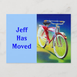 Cartão Postal De Anúncio Postcard Vintage Bike Bicycle Moveu novo PC de end