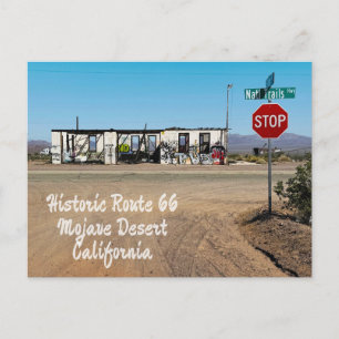 Cartão Postal De Anúncio Prédio Abandonado, Rota 66, Deserto de Mojave, CA
