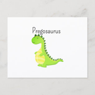 Cartão Postal De Anúncio Pregosaurus Farto Dinossauro Grávido Gravidez