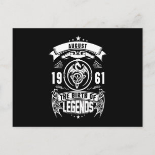 Cartão Postal De Anúncio Presente de Agosto 1961 O Nascimento das Lendas