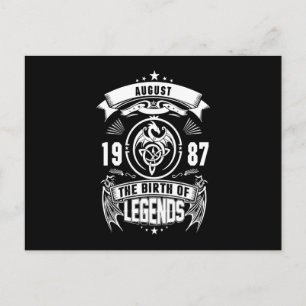 Cartão Postal De Anúncio Presente de Agosto   1987 O Nascimento das Lendas