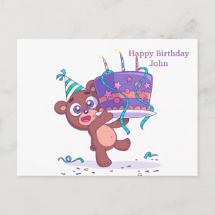 Cartão Postal De Anúncio Presente de Aniversário