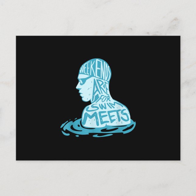 Cartão Postal De Anúncio Presente De Design De Natação Para Nadador Present (Frente)