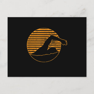 Cartão Postal De Anúncio Presente De Nadação De Design