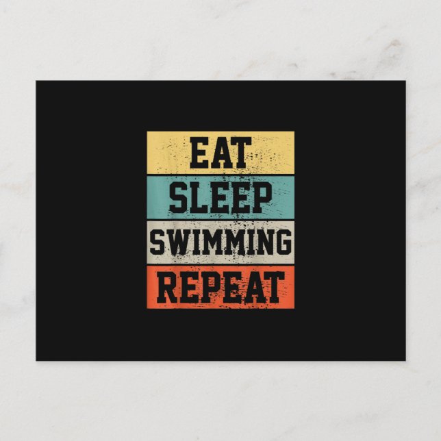 Cartão Postal De Anúncio Presente de Natação Nadador Natação (Frente)