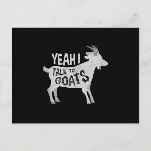 Cartão Postal De Anúncio Presente de Piada de Cabra para Amantes de Cabras