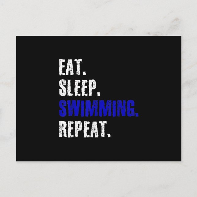Cartão Postal De Anúncio Presente Design de Verão para Nadadores (Frente)