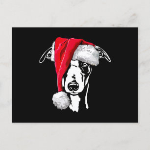 Cartão Postal De Anúncio presente engraçado whippet santa natal mãe de cach
