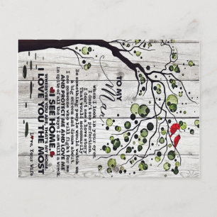 Cartão Postal De Anúncio Presente Para Marido   Para Meu Marido Linda Carta