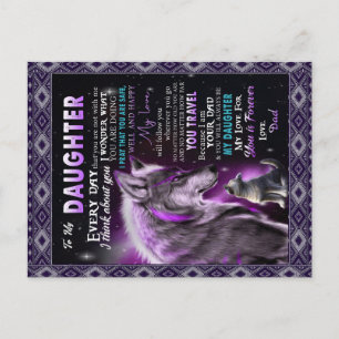 Cartão Postal De Anúncio Presente Para Minha Filha, Filha E Pai, Amantes De