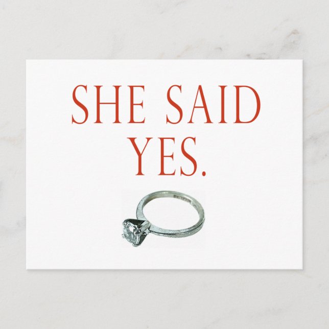 Cartão Postal De Anúncio Presentes de Noivado do Noivo e Camisetas (Frente)