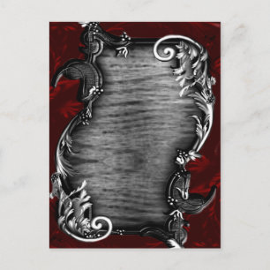 Cartão Postal De Anúncio Proclamação Casamento Vampiro Gótico