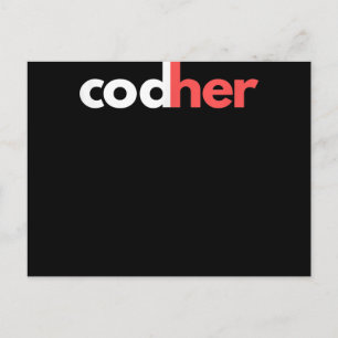 Cartão Postal De Anúncio Programadora da Codher Women Stem Engenheiros