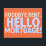 Cartão Postal De Anúncio Proprietário Funny Único Novo Endereço Movendo<br><div class="desc">Torne a sua grande jogada oficial com este novo e engraçado cartão postal de anúncio da casa! Apresentando uma tipografia retrô ousada e uma mensagem divertida, este primeiro cartão móvel em casa é perfeito para compartilhar sua emocionante transição do aluguel para a propriedade. Quer você esteja convidando amigos para uma...</div>