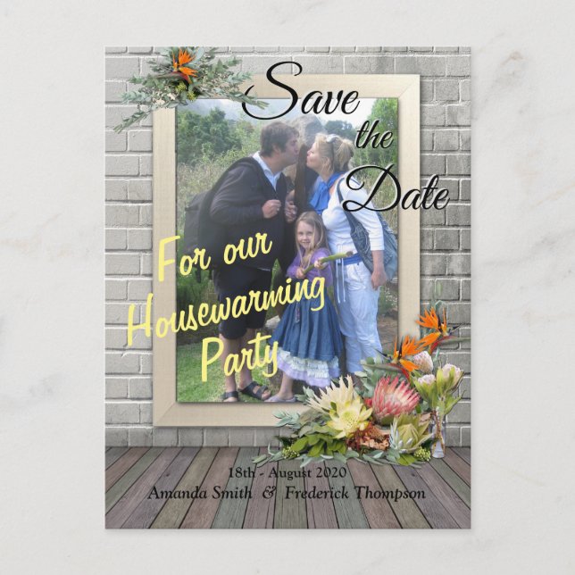 Cartão Postal De Anúncio Protea - Flores Estrelitzia Aquecimento Doméstico (Frente)