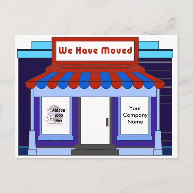 Cartão Postal De Anúncio Publicidade Movendo para Empresas Promovendo Cartõ (Frente)