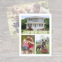 Cartão Postal De Anúncio Qualquer Alteração de Texto do Endereço 4 Colagem