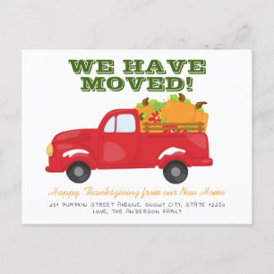 Cartão Postal De Anúncio Que bom que nos movemos, caminhonete de Ação de Gr