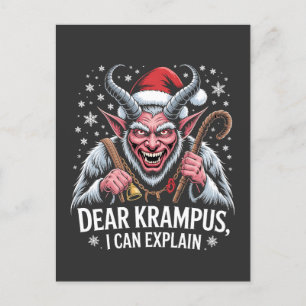 Cartão Postal De Anúncio Querido Krampus, posso explicar Papais noeis de Na