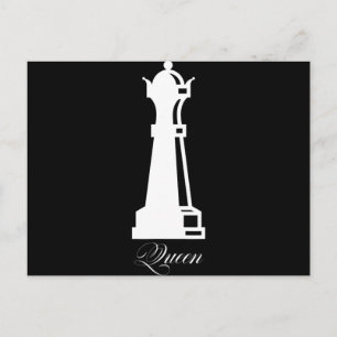 Cartão Postal De Anúncio Rainha Chess Piece Halloween Figuram Xadrez