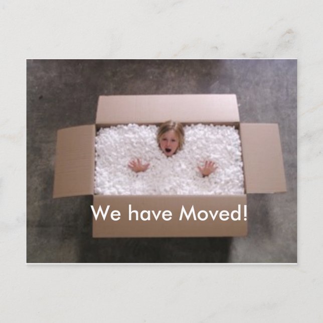 Cartão Postal De Anúncio Rapariga na caixa (Frente)