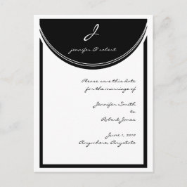 Cartão Postal De Anúncio Reação inicial Salvar a data