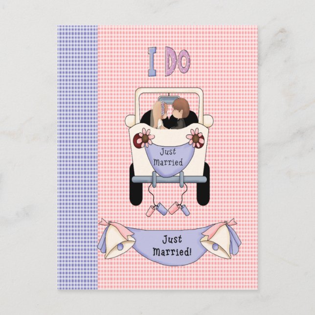 Cartão Postal De Anúncio Recem casados (Frente)