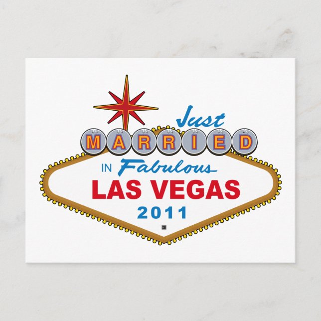 Cartão Postal De Anúncio Recem casados em Las Vegas fabuloso 2011 (Frente)
