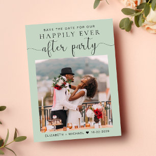 Cartão Postal De Anúncio Recepção de casamento de Fotografia Chic Salve a D