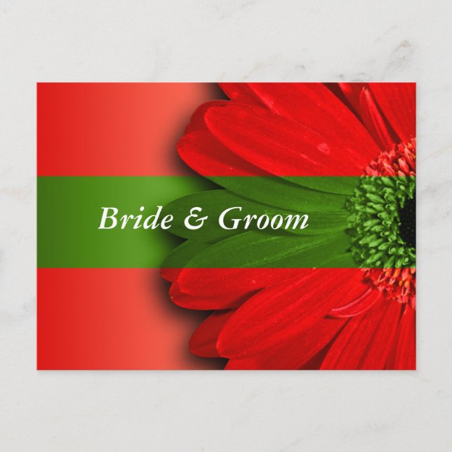 Cartão Postal De Anúncio Red Daisy Salve As Datas (Frente)