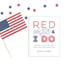 Cartão Postal De Anúncio Red White E Eu Salvamos O Elopemento De Casamento<br><div class="desc">Red White e eu temos! Um simples mas eficaz anúncio de salvamento A data ou o casamento,  particularmente adequado para o envio de um feriado nacional,  por exemplo,  Dia Memorial,  4 de julho,  etc.</div>