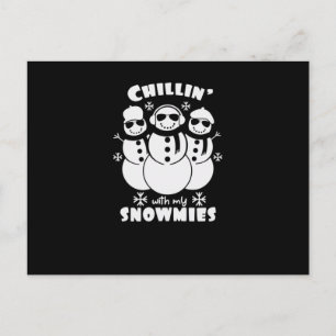 Cartão Postal De Anúncio Refrigerindo com meus negros de neve