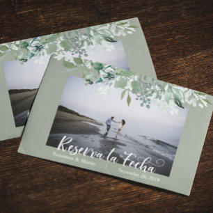 Cartão Postal De Anúncio Reservar la Fecha Save the Date Español Ohjas