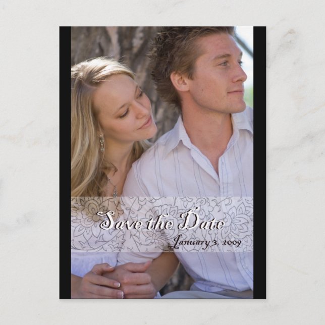 Cartão Postal De Anúncio Reserve a Data (Frente)