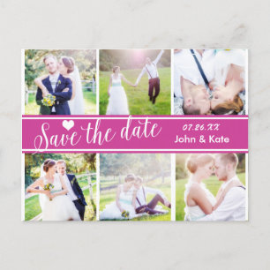 Cartão Postal De Anúncio RESERVE A DATA Casamento Berry 6 Postcard FOTO