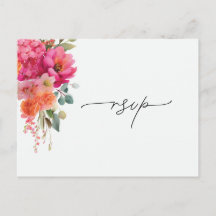 Resposta RSVP Floral Aquarela