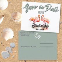 Reunião da Família Tropical Flamingos Salvar Data