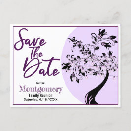 Cartão Postal De Anúncio Reunião Familiar Salva Data Tipografia Arte Modern