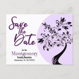 Cartão Postal De Anúncio Reunião Familiar Salva Data Tipografia Arte Modern