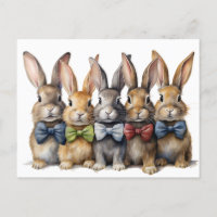 Rico Bunny Arco Tie Watercolor