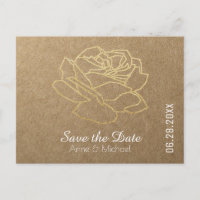 rosa de flores de casamento salvas em faux kraft