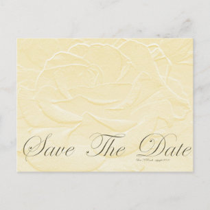 Cartão Postal De Anúncio Rosa Dourada Em relevo Salve a Data