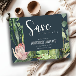 CARTÃO POSTAL DE ANÚNCIO ROSA NAVAL FLORAL DESERTO CACTO FAUNA SALVE O DIA