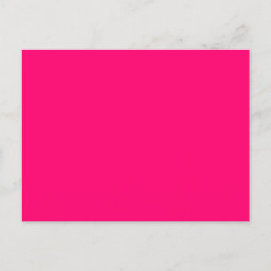 Cartão Postal de Anúncio Rosa Neon – Personalizáve
