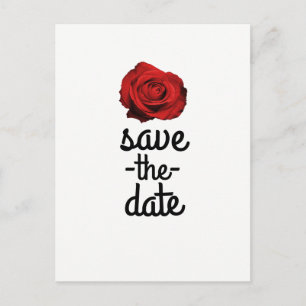 Cartão Postal De Anúncio Rosa Vermelha Branco (Qualquer Cor) Glam Salvar a