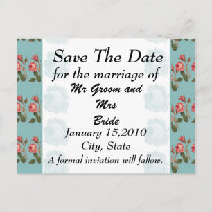 Cartão Postal De Anúncio Rosa vermelha Salve o PostCard do dia