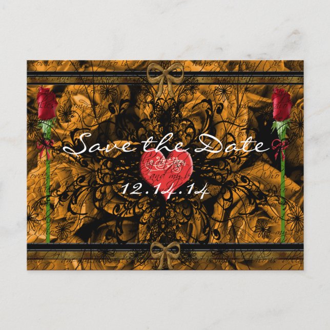 Cartão Postal De Anúncio Rosas Antigas Sépia sob as Ondas Calmantes (Frente)